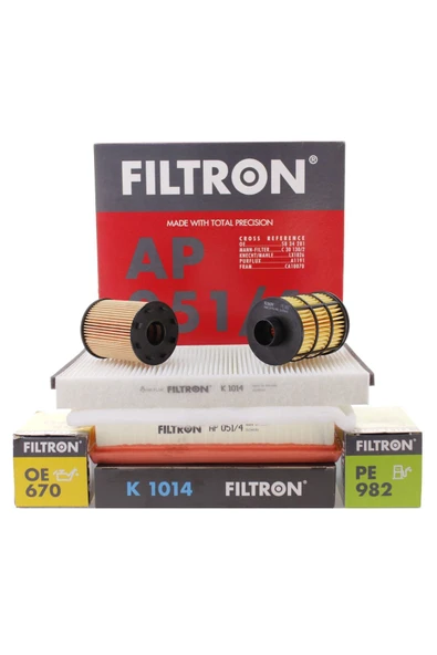Filtron Opel Astra H 1.3 Uyumlu  Dizel Periyodik Bakım Filtre Seti (yağ Filtresi Tırnaklı) Marka
