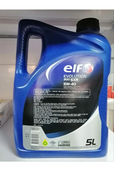 ELF Evol 900 Sxr 5w-40 5 Lt X 3 Adet (2024 ÜRETİM) - Resim 2