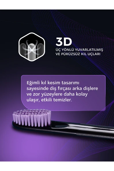R.O.C.S. Rocs Black Edıtıon Beyazlatıcı Diş Fırçası - Kırmızı Kıl - 2