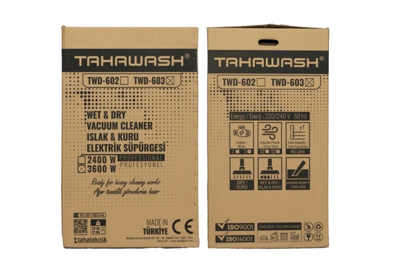 Tahawash Sanayi Tipi Üç Motorlu 60 L Süpürge - Twd-603 - 3