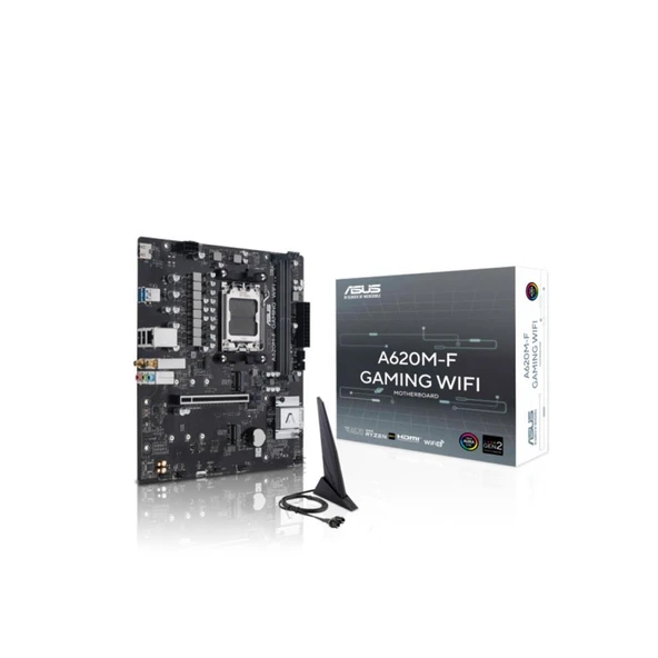 Asus A620M-F GAMING WIFI AMD A620 DDR5 USB3.2 M.2 HDMI PCI 4.0 AM5 Anakart