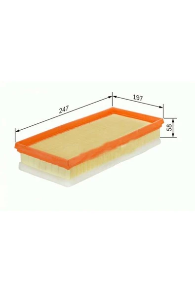 mrz HAVA FİLTRESİ LGN III 1.5 DCI K9K 780 10/07 -LGN III 2.0 DCI 10/07 SARDES SA2495 8200602361 - 1