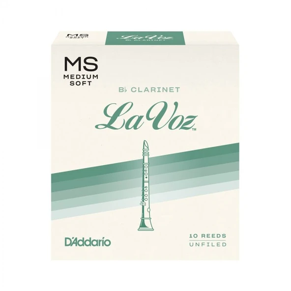 D\'Addario Woodwinds La Voz RCC10MS Sib Klarnet Kamışı Medium Soft - Resim 2