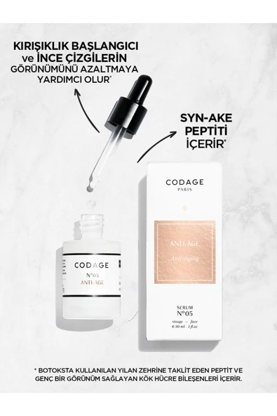 Codage Yaşlanma ve Kırışıklık Karşıtı Anında Lifting Etkisi N°05 Serum 30ml... Antı-agıng - - 3
