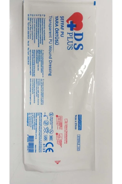 DS Sağlık Damla Sağlık Şeffaf Su Geçirmez PU Yara Örtüsü 9cm x 25 cm 10 ADET - 2