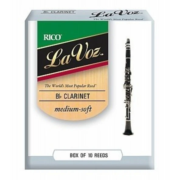 D\'Addario Woodwinds La Voz RCC10MS Sib Klarnet Kamışı Medium Soft ürün görseli 1