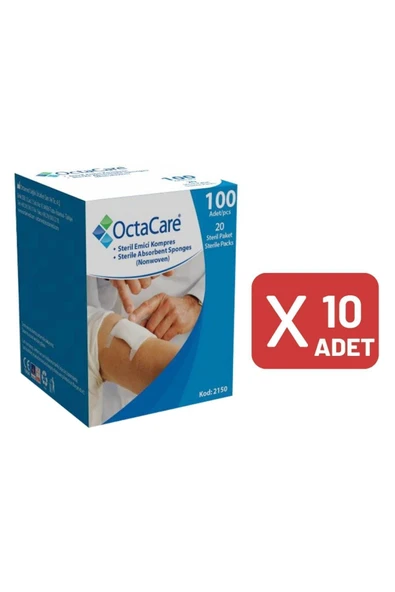 Octacare Steril Emici Kompres 20 Paket 100'lü - 10 Kutu 1000 Adet ürün görseli 1