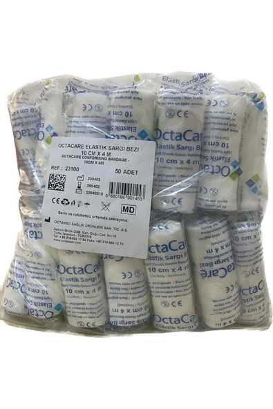 Octacare Elastik Sargı Bezi 10 Cm X 4 M 50 Adet.