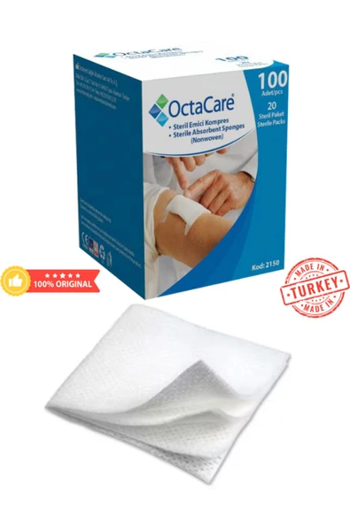 Octacare Steril Emici Kompres 20 Paket 100'lü - 10 Kutu 1000 Adet - Resim 2