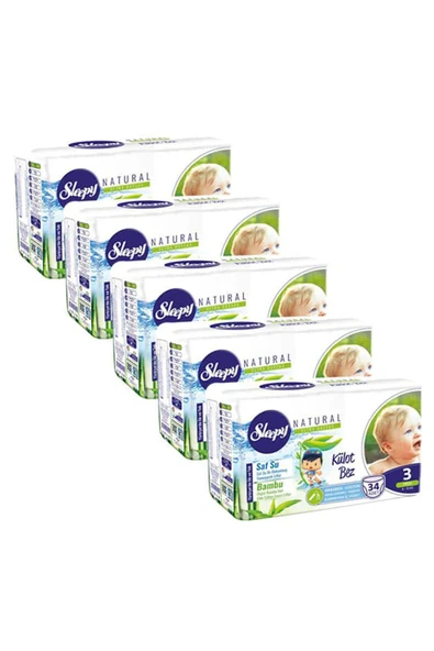 Sleepy Natural Külot Bez Midi 3 No 34 Lü X 5 Adet ürün görseli 1