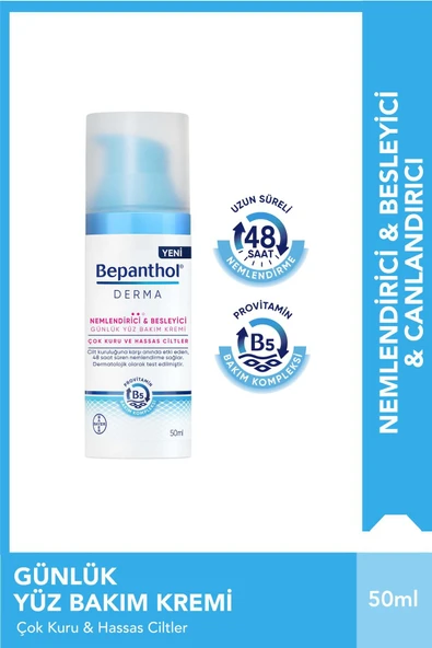 Bepanthol Derma Nemlendirici & Besleyici Günlük Yüz Bakım Kremi 50ml - Günlük Yoğun Nemlendirici