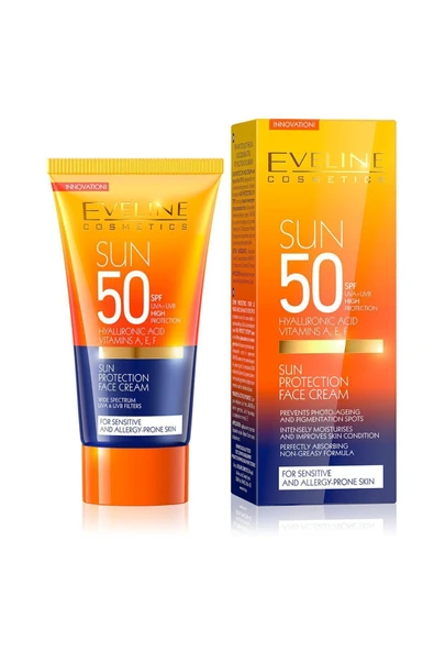 Eveline Cosmetics Hyalunorik Asit Içeren Yaşlanma Karşıtı Güneş Koruyucu Yüz Kremi Spf50 50ml