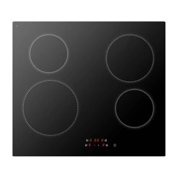 Lanova Vitro 3207B01 - VC5208 - 3220B6 Elektrikli Siyah Cam Ankastre Set - 3