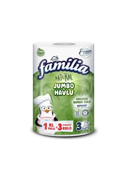 Familia Natural Jumbo Havlu 1 Xl=3 Rulo