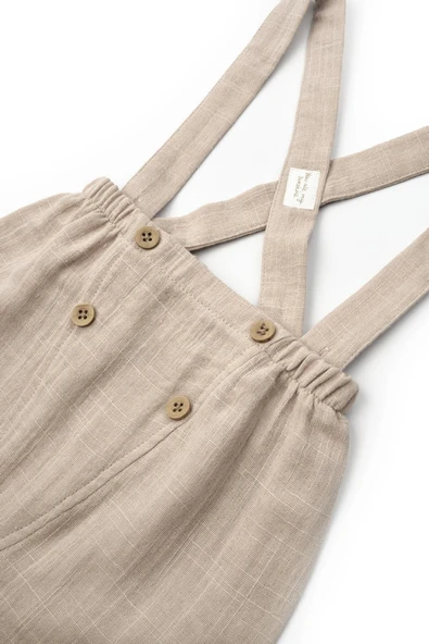 Bebek 3'lü Salopet Müslin Takım %100 Pamuk - Yenidoğan - CSYM7102 - 8