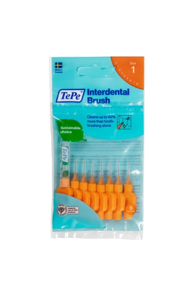 Tepe Interdental Brush Arayüz Fırçası Turuncu 0.45 mm 8 li