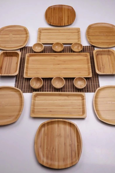Atbyhome Bambu Elegance 6 Kişilik 17 Parça Doğal Bambu Kahvaltı Takımı - Kahvaltı Seti - 3
