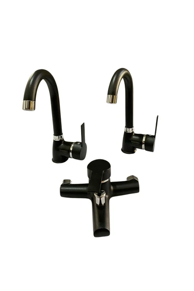MUTFAK EVİYE/ BANYO LAVABO/ BANYO DUŞ BATARYASI TAKIMI PİRİNÇ MALZEME - 2