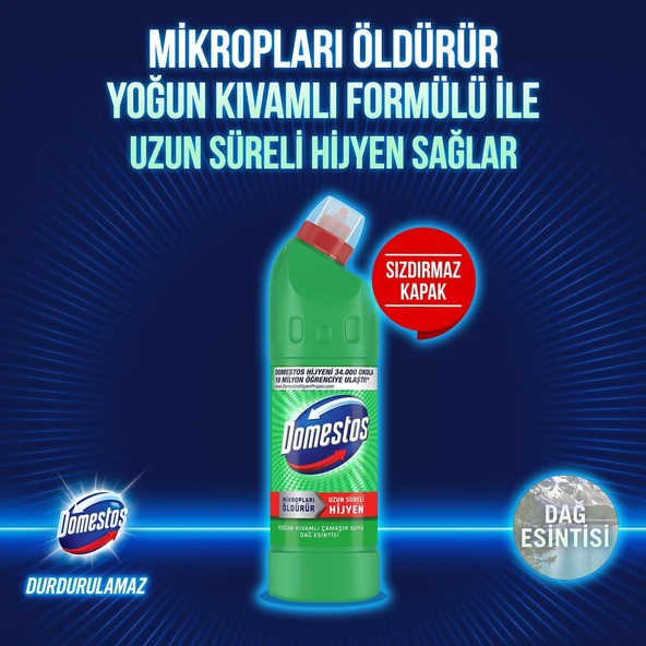 Domestos Çamaşır Suyu Dağ Esintisi 750 ml x 4 adet - Resim 8