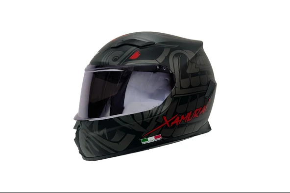 KASK SWAY SW 820 820 XAMURAI FULL FACE GÜMÜŞ VİZÖR - Resim 3