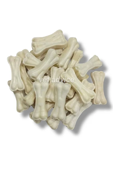 vet advice Diş Kaşıyıcı Köpek Diş Sağlığı Beyaz Kemik Sığır Derisi 6' lı Paket (7.5cm)