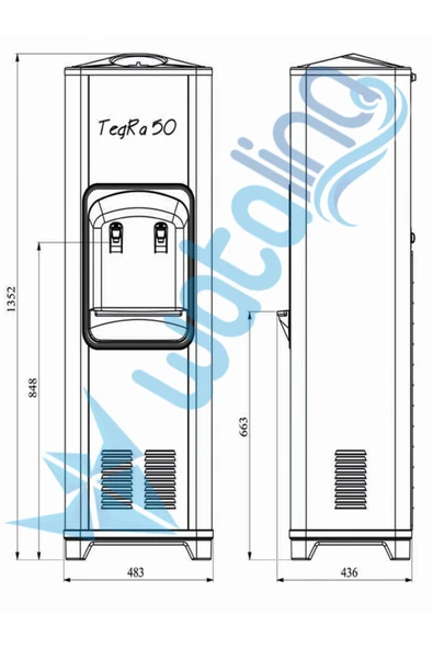 watalina  Tegra 50 Soğuk Su Sebili – Yüksek Performanslı Ve Güvenilir Su Soğutucu,sebil - 2