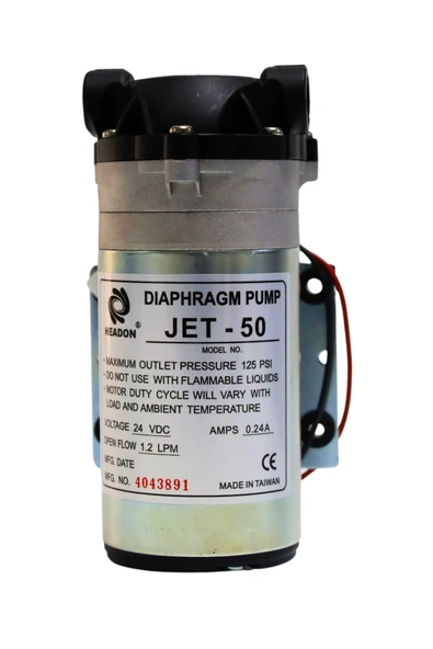 watalina  Jet 50 Diyaframlı Su Arıtma Pompası - 24V DC, 1.2 LPM, 130 PSI Basınç