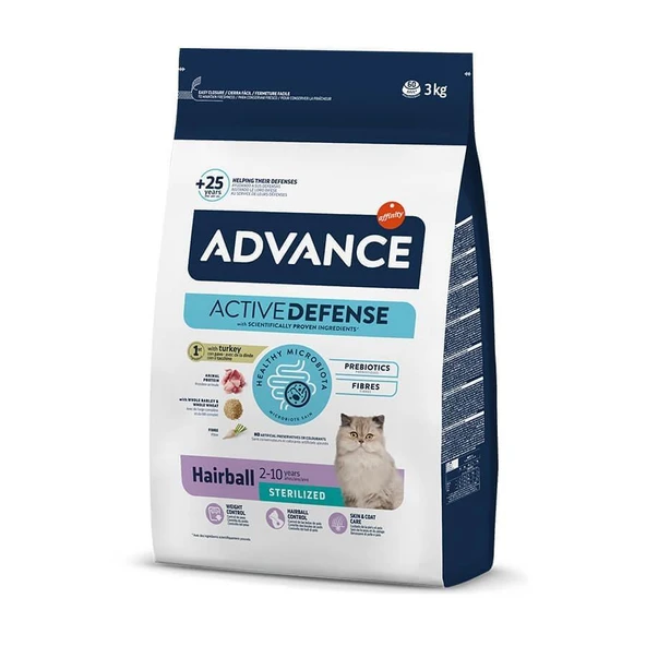 Advance Hairball Hindili Kısırlaştırılmış Kedi Maması 3 Kg ürün görseli 1