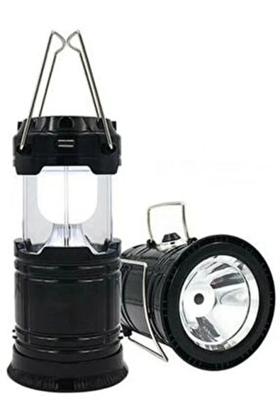 KENPAZAR Solar Şarjlı Güneş Enerjili Fan Kamp Feneri Güneş Paneli Kamp Şarjlı Işıldak Usb Şarj - 2