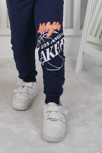 Basketbol L24 Baskılı T-Shirt-Eşofman Çocuk Takım 3-10 Yaş - Resim 3