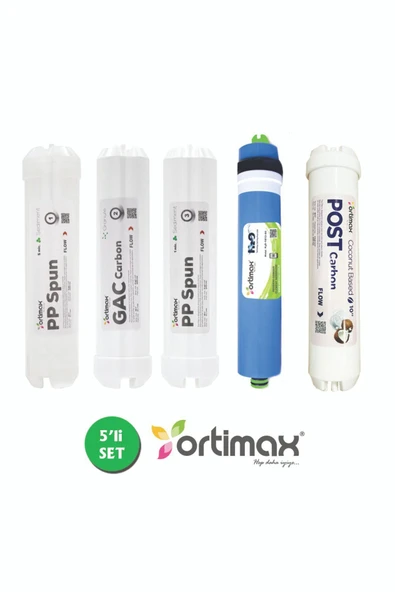 Ortimax  Su Arıtma Cihazı Uyumlu 5li Filtre Set