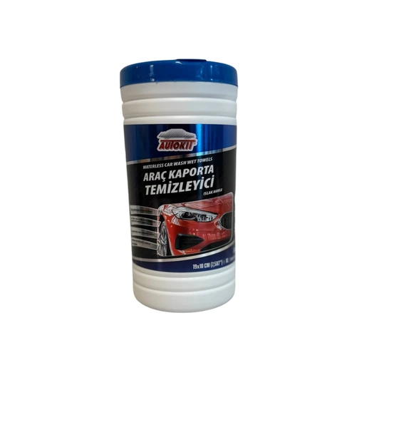 ARAÇ OTO MOTORSİKLET KAPORTA TEMİZLEYİCİ ISLAK HAVLU PLASTİK KUTU 50' Lİ