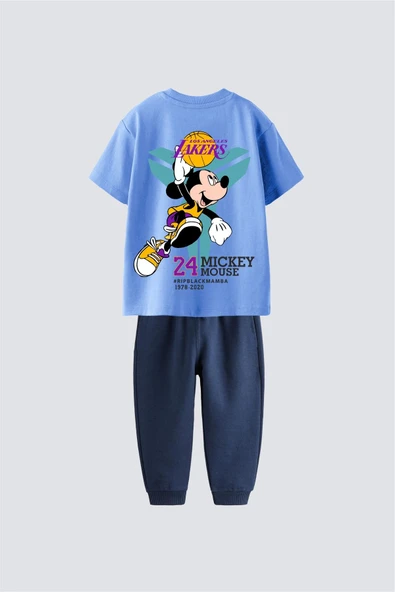 Basketbol L24 Baskılı T-Shirt-Eşofman Çocuk Takım 3-10 Yaş - Resim 5