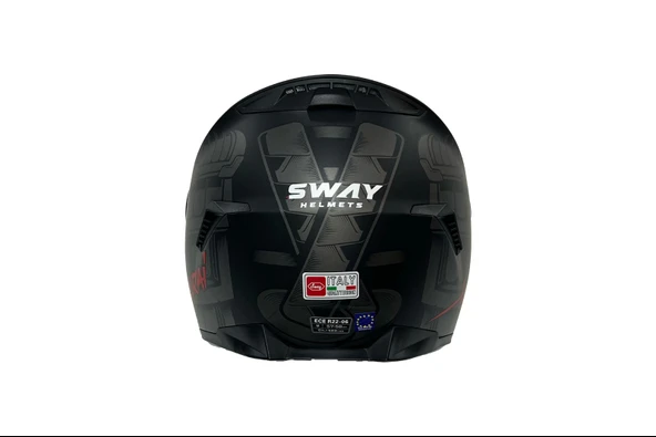 KASK SWAY SW 820 820 XAMURAI FULL FACE GÜMÜŞ VİZÖR - Resim 4