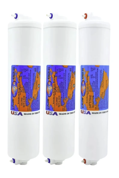 Omnipure  K56 Serisi 3 Aşamalı Inline Su Arıtma Filtresi Seti (NSF SERTİFİKALI, ABD ÜRETİMİ) ürün görseli 1