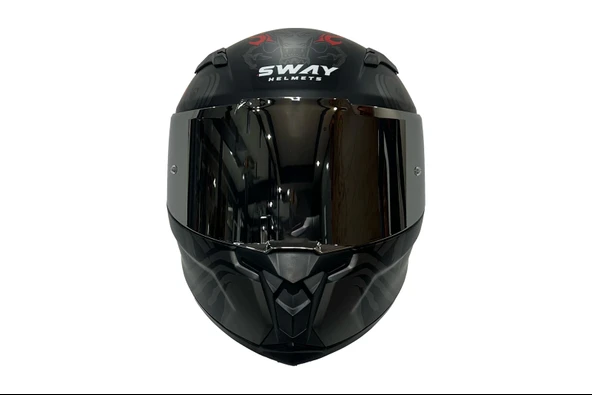 KASK SWAY SW 820 820 XAMURAI FULL FACE GÜMÜŞ VİZÖR - Resim 2