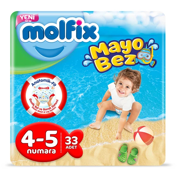 Molfix Mayo Bebek Bezi 4-5 Beden 33 Adet 9-15 Kg