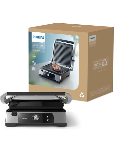Philips 5000 Serisi Contact Grill HD6301/90 2200 W Tost Makinesi - 3