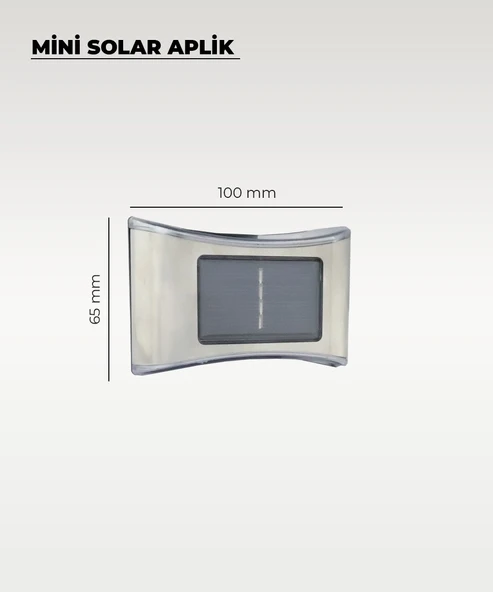 Mini Oval Solar Aplik Gün Işığı - 4 Adet - 2