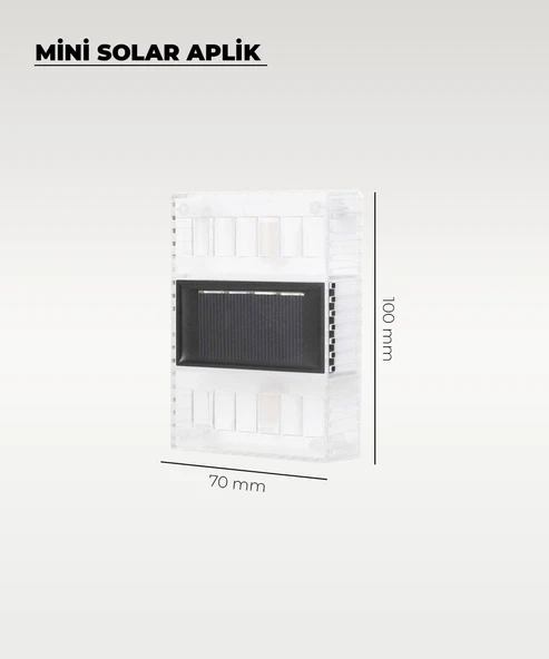 Mini Solar Aplik Gün Işığı - 4 Adet - 2