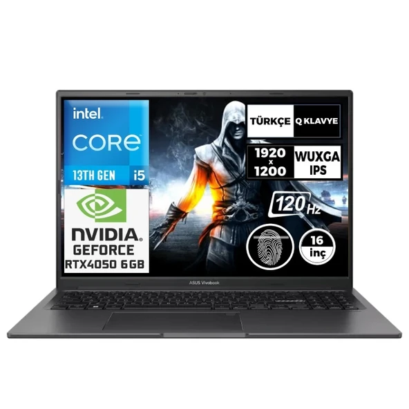 Asus VivoBook 16X K3605VU-N1066W i5-13500H 16 GB 1 TB SSD 6 GB RTX4050 16" W11H Dizüstü - 2