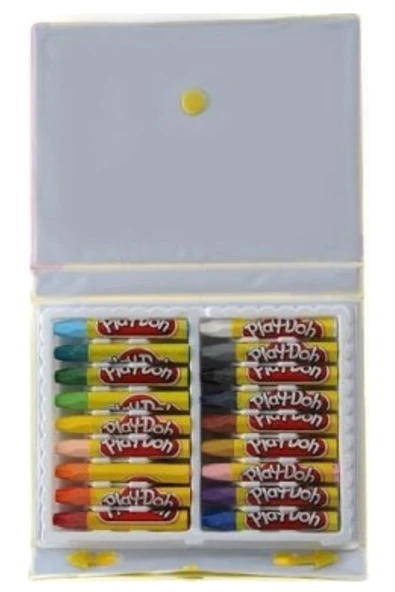 Play-doh çantalı 18 renk pastel boya oil pastels - Resim 2