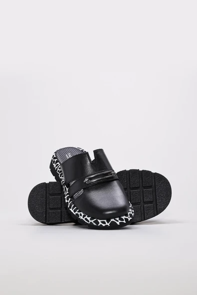 Hakiki Deri  Kadın Düz Terlik 710ZA992-1 - Resim 8