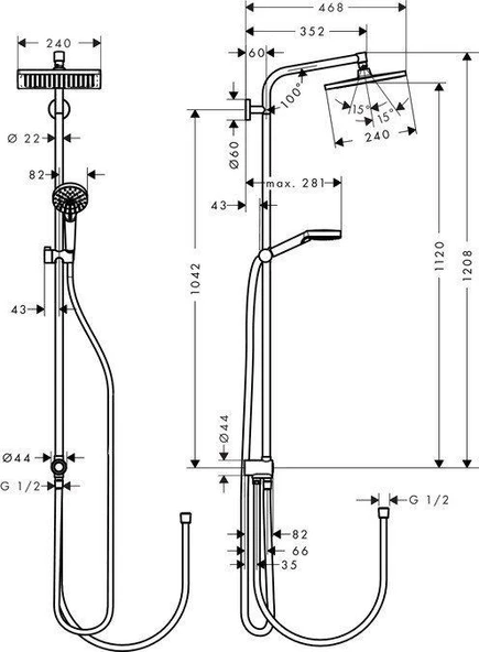 Hansgrohe Logis ve Crometta E240 Banyo Batarya Seti - 2