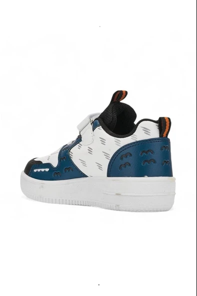 Unisex Çocuk Spor Ayakkabı Ortopedik Lastik Bağcık Cırtlı Desenli Kaymaz Taban Yürüyüş Sneaker 033 - 4