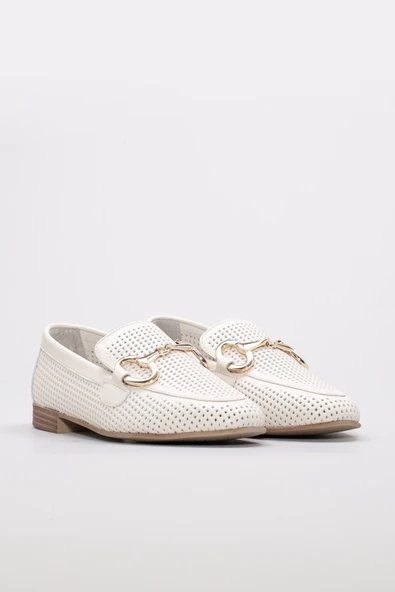 Hakiki Deri  Kadın Babet Ayakkabı 657ZA6000TK - Resim 4