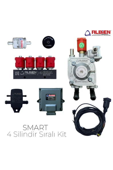 ALBİEN  Kesicili Sıralı Sistem SMART 4 Silindir Lpg Kit