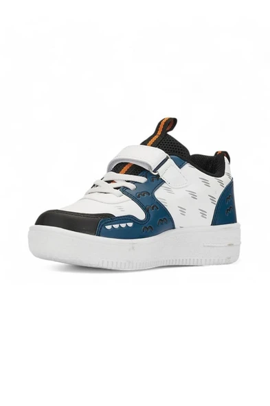 Unisex Çocuk Spor Ayakkabı Ortopedik Lastik Bağcık Cırtlı Desenli Kaymaz Taban Yürüyüş Sneaker 033 - 2