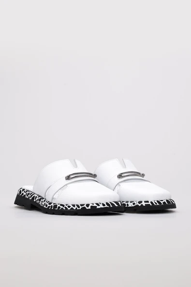 Hakiki Deri  Kadın Düz Terlik 710ZA992-1 - Resim 4