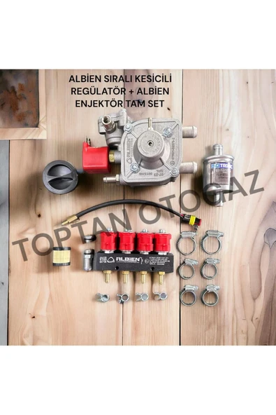 ALBİEN  SIRALI KESİCİLİ REGÜLATÖR + ALBİEN ENJEKTÖR TAM SET HEDİYELİ ATİKER UYUMLU